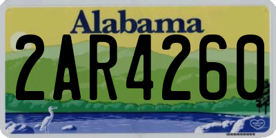 AL license plate 2AR4260