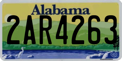 AL license plate 2AR4263