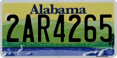 AL license plate 2AR4265