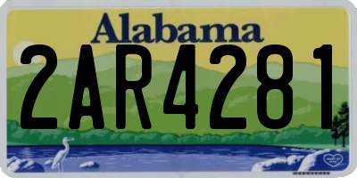 AL license plate 2AR4281