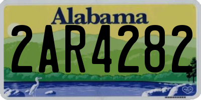AL license plate 2AR4282