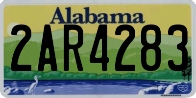 AL license plate 2AR4283