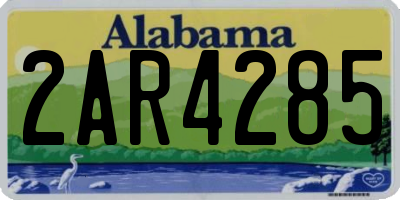 AL license plate 2AR4285