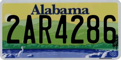 AL license plate 2AR4286