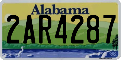 AL license plate 2AR4287