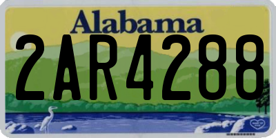 AL license plate 2AR4288