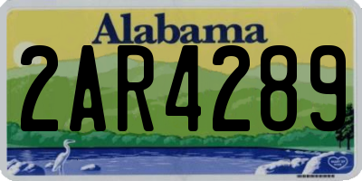 AL license plate 2AR4289