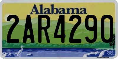 AL license plate 2AR4290