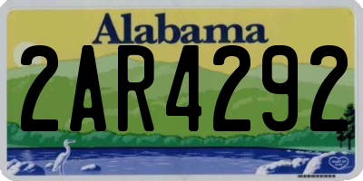 AL license plate 2AR4292