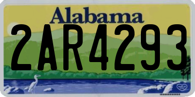 AL license plate 2AR4293