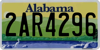 AL license plate 2AR4296