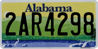 AL license plate 2AR4298