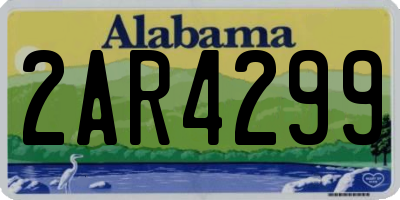 AL license plate 2AR4299
