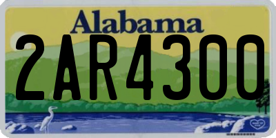 AL license plate 2AR4300