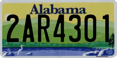AL license plate 2AR4301