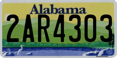 AL license plate 2AR4303