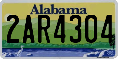 AL license plate 2AR4304