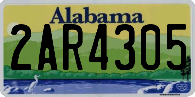 AL license plate 2AR4305