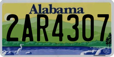 AL license plate 2AR4307