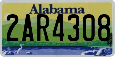 AL license plate 2AR4308