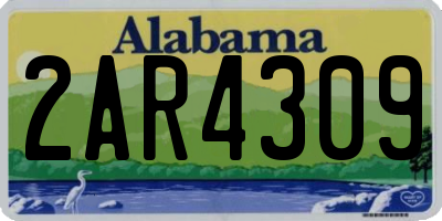 AL license plate 2AR4309
