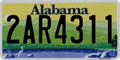 AL license plate 2AR4311