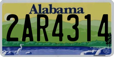 AL license plate 2AR4314