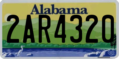AL license plate 2AR4320