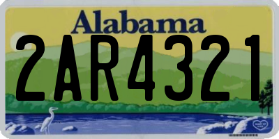 AL license plate 2AR4321