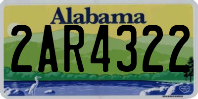 AL license plate 2AR4322