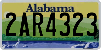 AL license plate 2AR4323