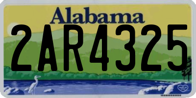 AL license plate 2AR4325