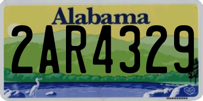 AL license plate 2AR4329