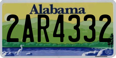 AL license plate 2AR4332