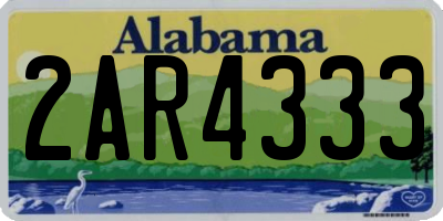 AL license plate 2AR4333