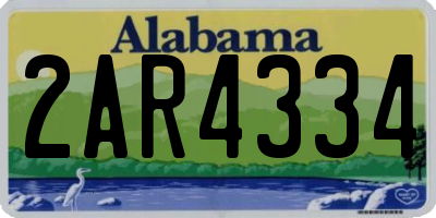 AL license plate 2AR4334