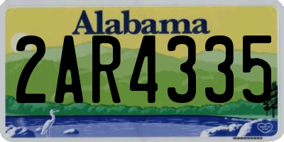 AL license plate 2AR4335
