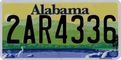 AL license plate 2AR4336