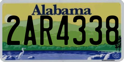 AL license plate 2AR4338