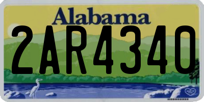 AL license plate 2AR4340