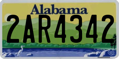 AL license plate 2AR4342
