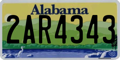 AL license plate 2AR4343