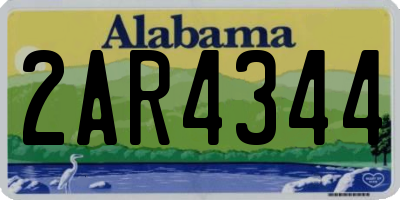 AL license plate 2AR4344