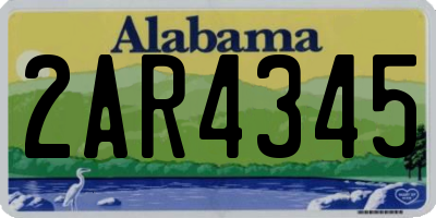 AL license plate 2AR4345