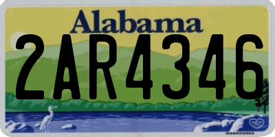 AL license plate 2AR4346