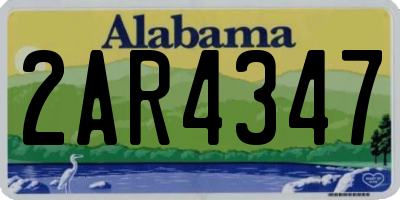 AL license plate 2AR4347