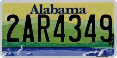 AL license plate 2AR4349