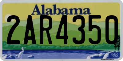 AL license plate 2AR4350