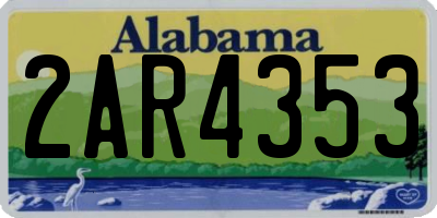 AL license plate 2AR4353