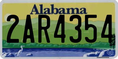 AL license plate 2AR4354